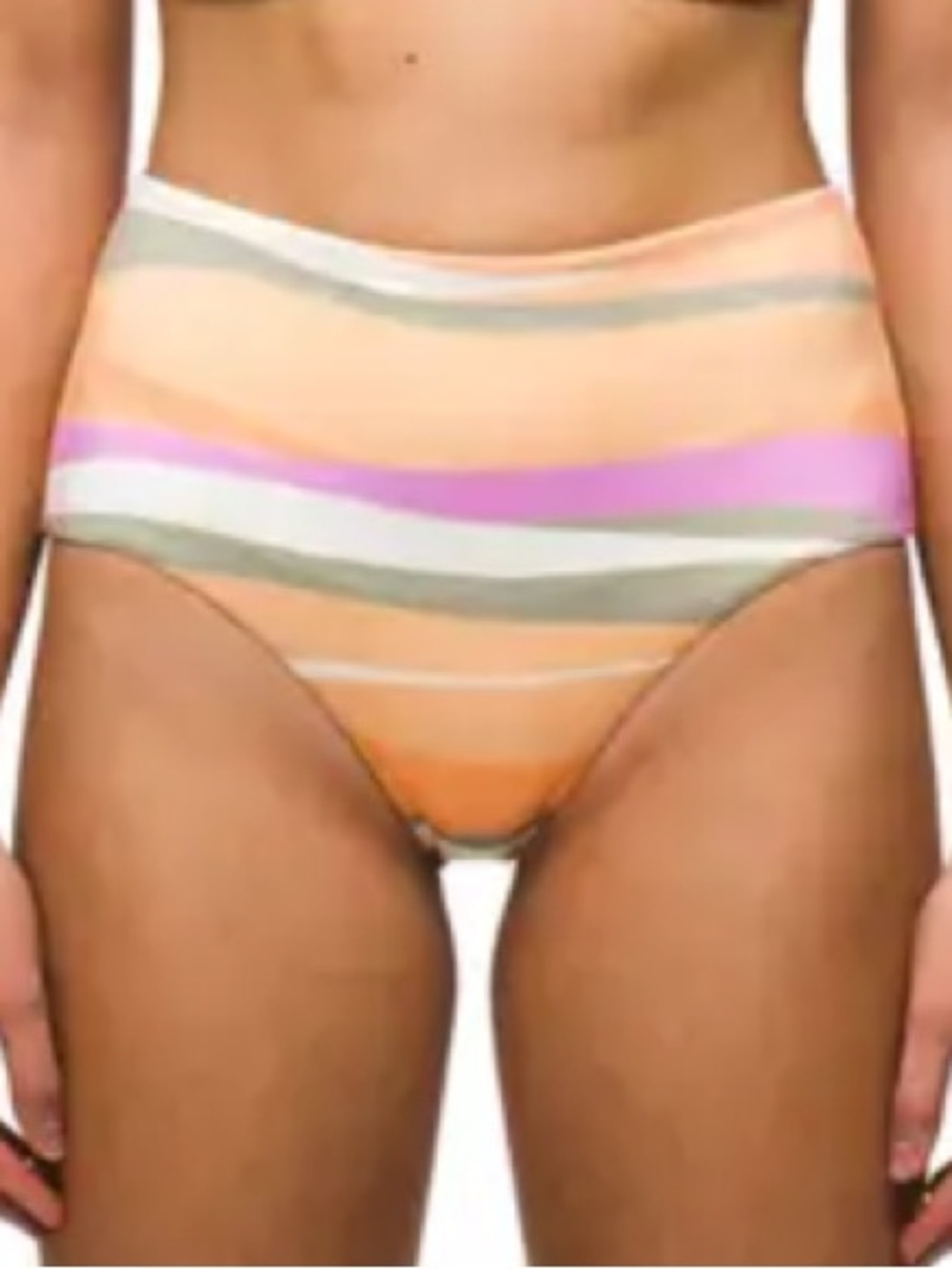 Sun Shade Bikini Bottom Waves Stripes